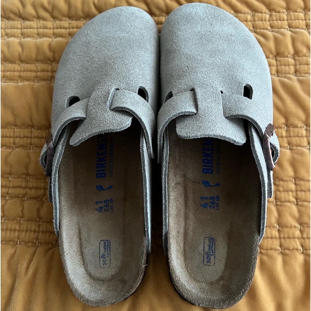 Birkenstock women’s size 41 Boston Soft footbed Taupe